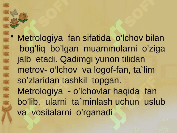 Sifat nazoratini tashkillashtirish 4