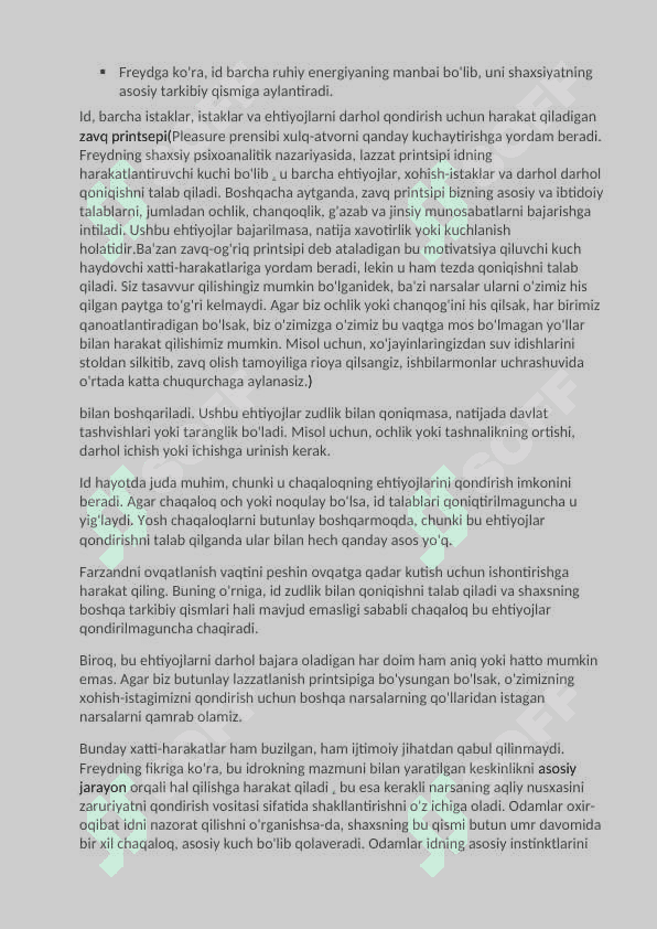 ID ego super ego Z.Freyd nazariyasi 3