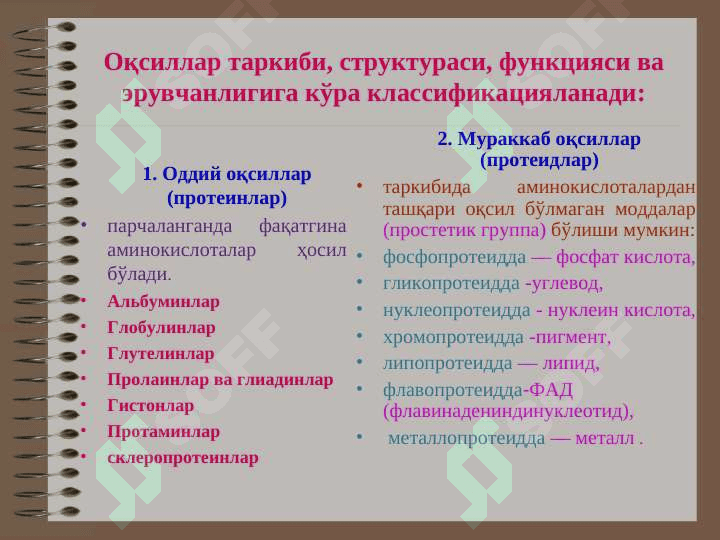Оқсиллар 4