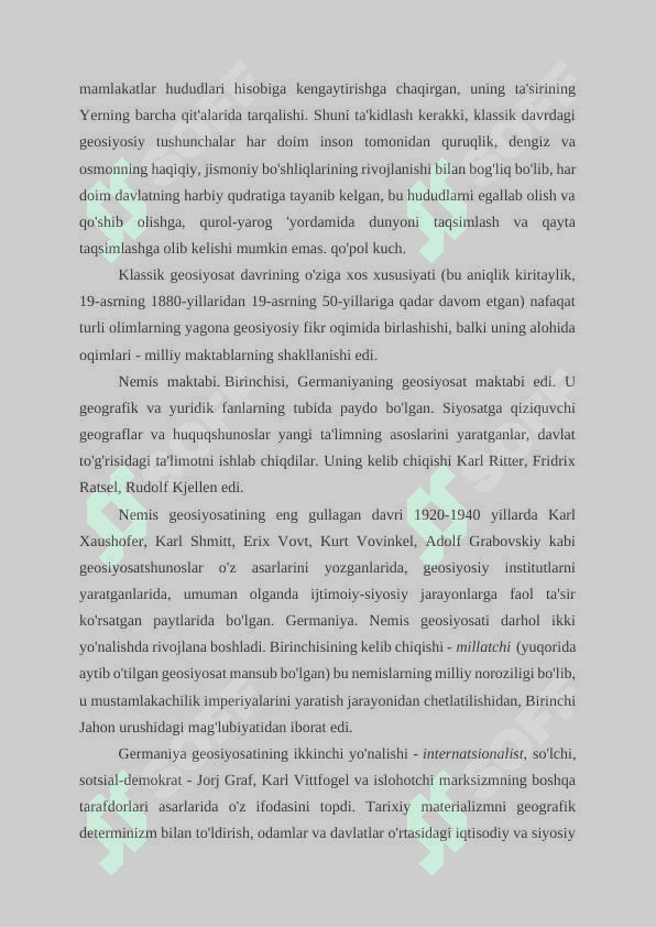 Klassik geosiyosiy konsepsiyalar 3