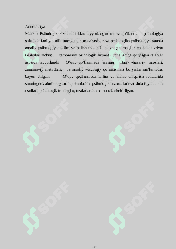 PSIXOLOGIK XIZMAT   ASOSLARI 2