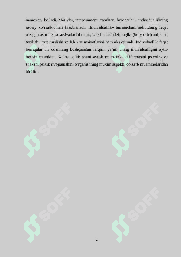 DIFFERENSIAL PSIXOLOGIYA 6