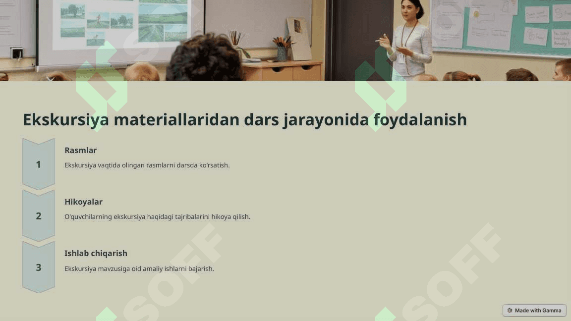 Boshlang'ich sinf tarbiya darslarida ekskursiyalar tashkil etish 8