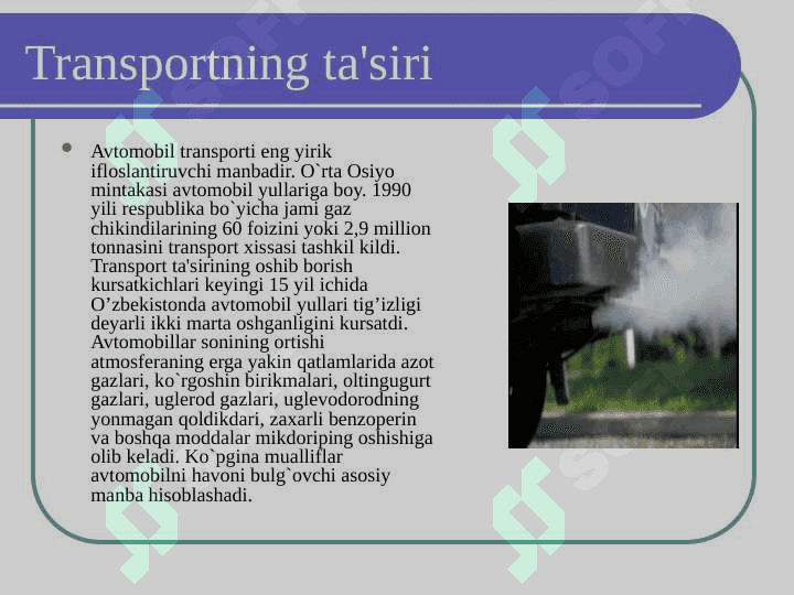 Transport va ekologiya transporting ekologik oqibatlari 4