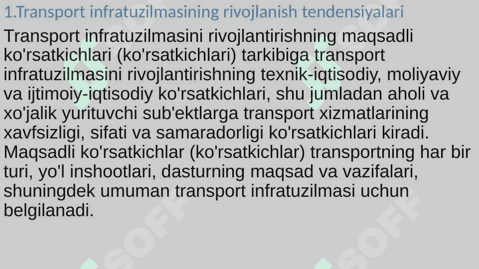 Transport tizimi va iqtisodiyotning transport infratuzilmasi 2