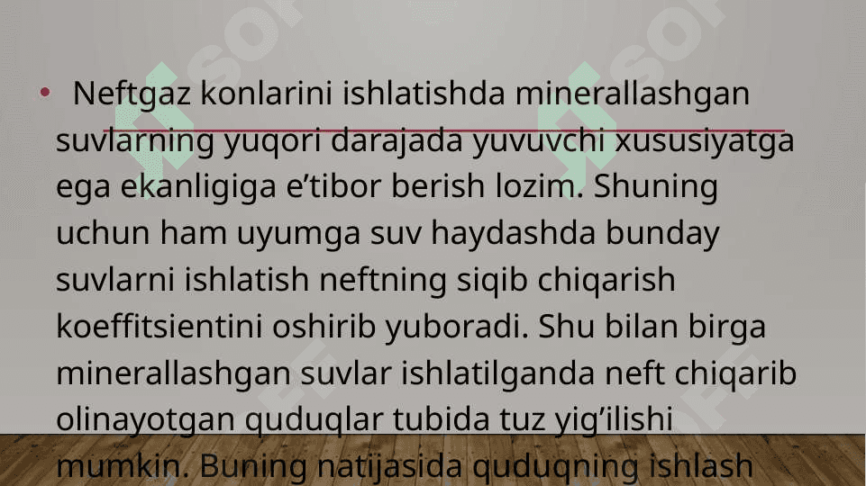 Yer osti suvlarining fizik xususiyatlari va kimyoviy tarkibi 3