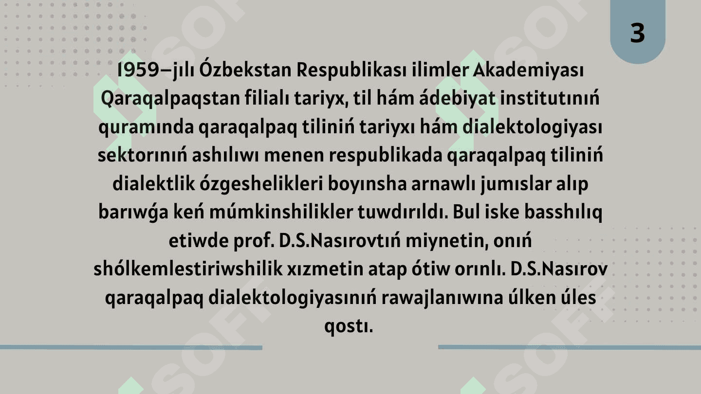 PROF. D.S.NASIROVTIŃ
KLASSIFIKACIYASI HÁM
ONDAĞI FONETIKALIQ
ÓZGESHELIKLER 4