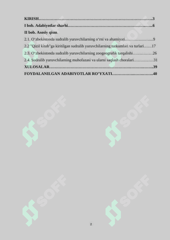 O’zbekiston Respublikasi Qizil kitobiga kiritilgan sudralib yuruvchilar turkumlari biologiyasi, xilma-xilligi va zoogeografiyasi 2