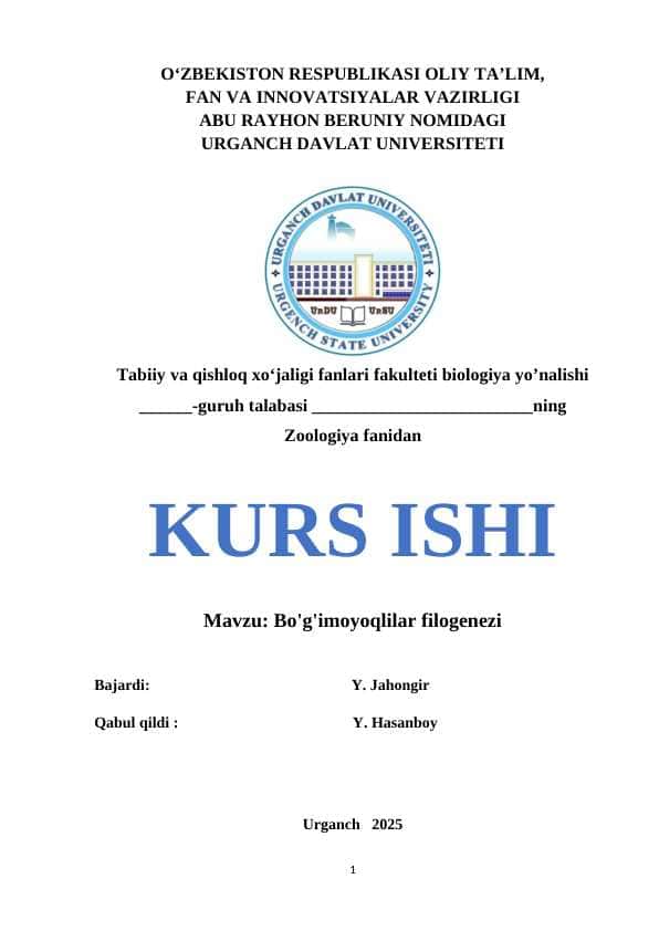 Bo'g'imoyoqlilar filogenezi 1