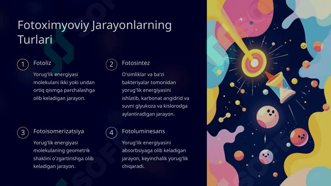 Kirish. Fotokimyoviy Jarayonlar 6