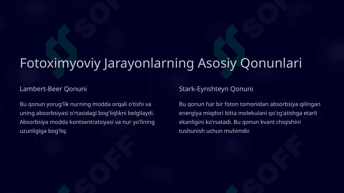 Kirish. Fotokimyoviy Jarayonlar 7