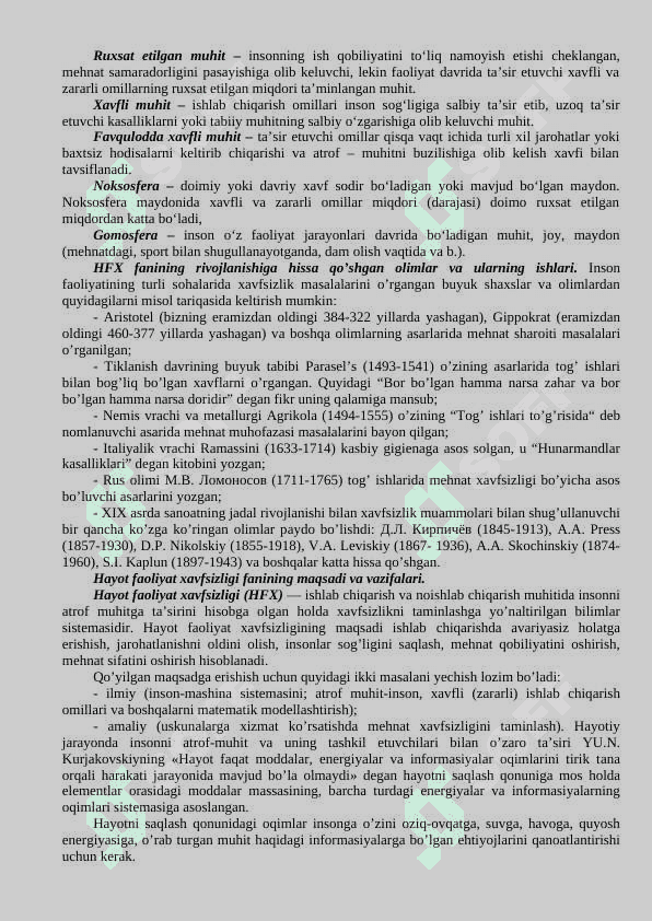 HAYOT FAOLIYATI XAVFSIZLIGI ASOSLARI 3