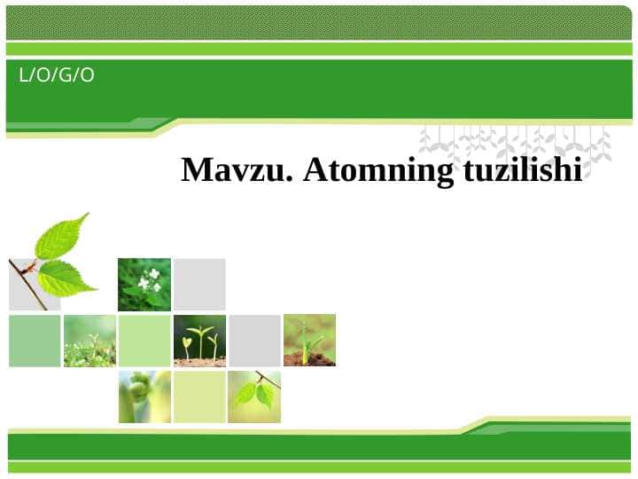 Atomning tuzilishi 1
