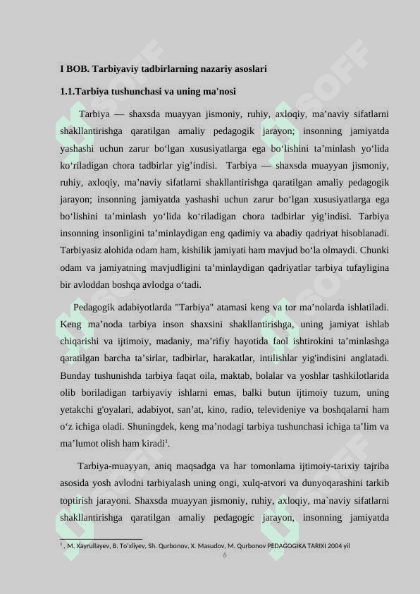 Tarbiyaviy tadbirlarning shaxs faolligini oshirishdagi 6
