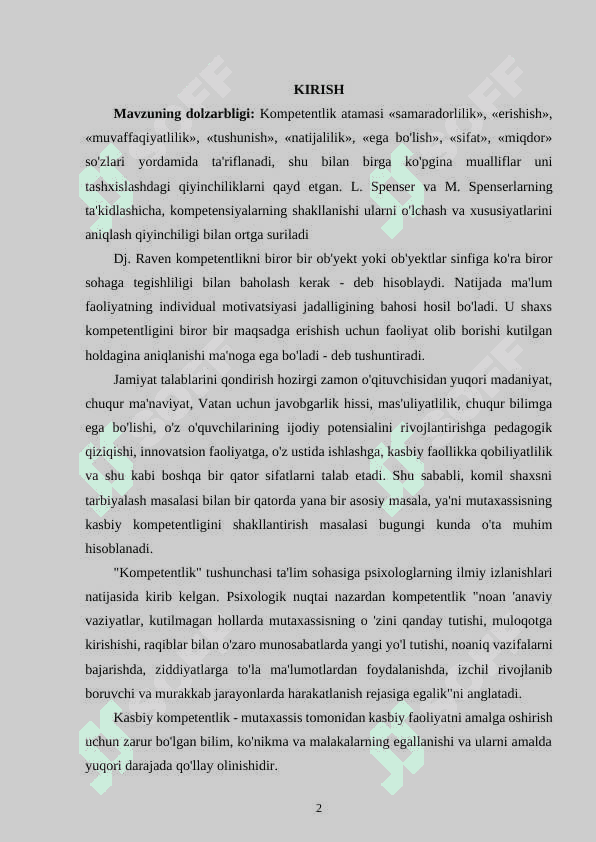 Pedagog kasbi va uning kasbiy kompetensiyalari 2