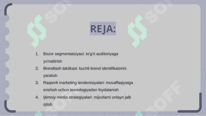 Marketing strategiyasi 2