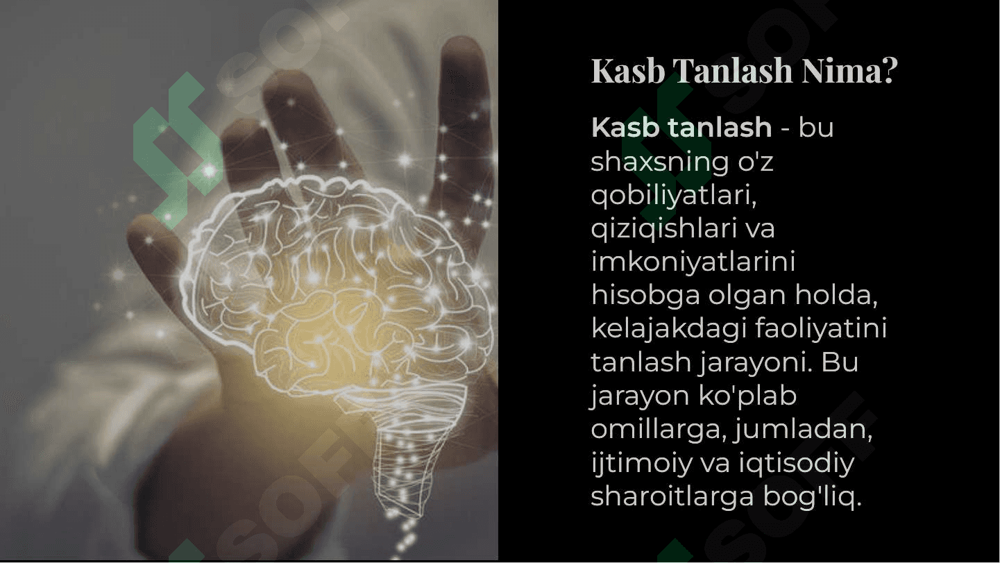 Kasb tanlashga doir psixologik tadqiqotlar 4