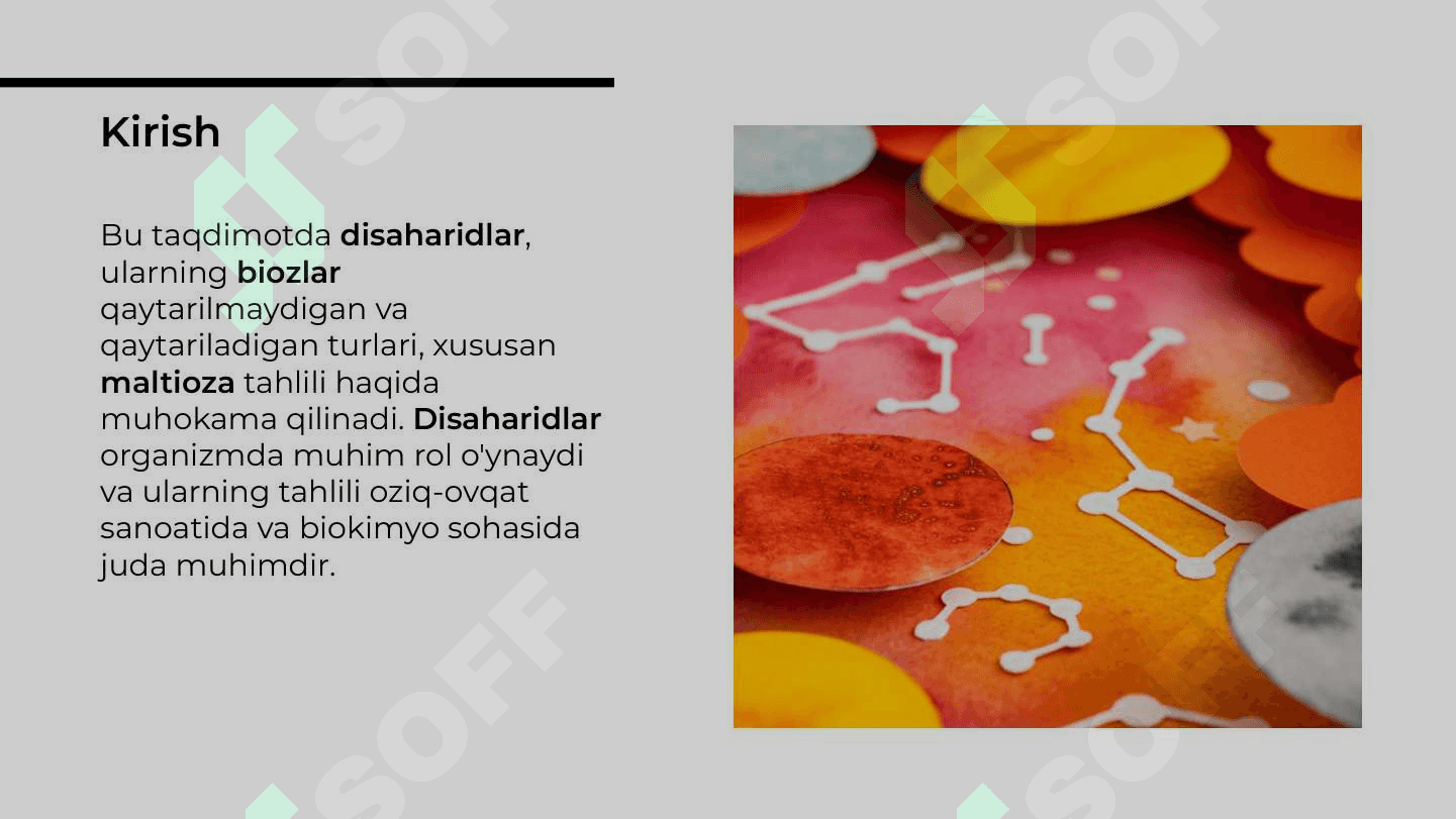 Disaharidlar, biozlar qaytarilmaydigan, qaytariladigan (maltoza disaharidlar) 2