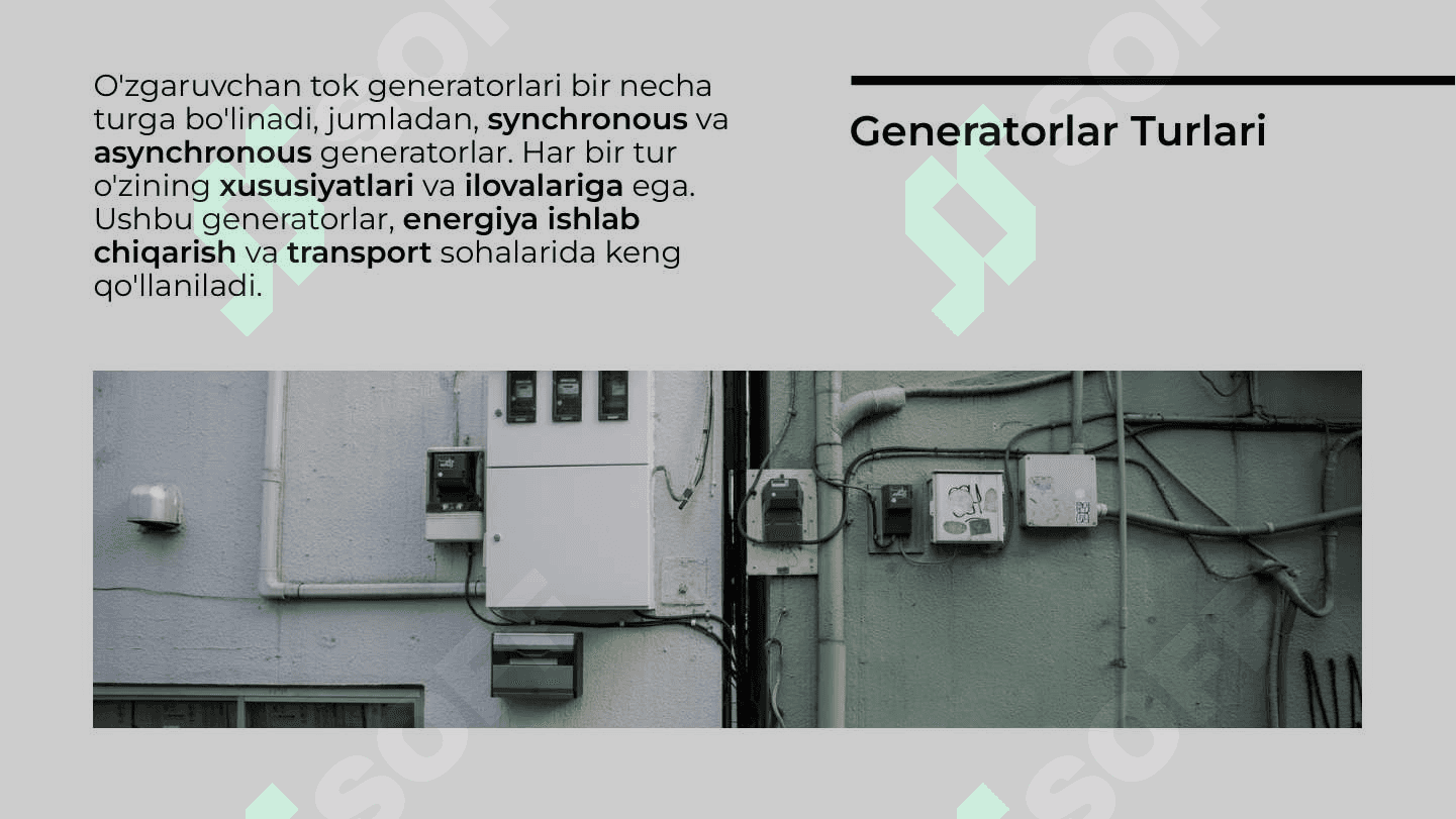 O'zgaruvchan to'k generatorlari 4