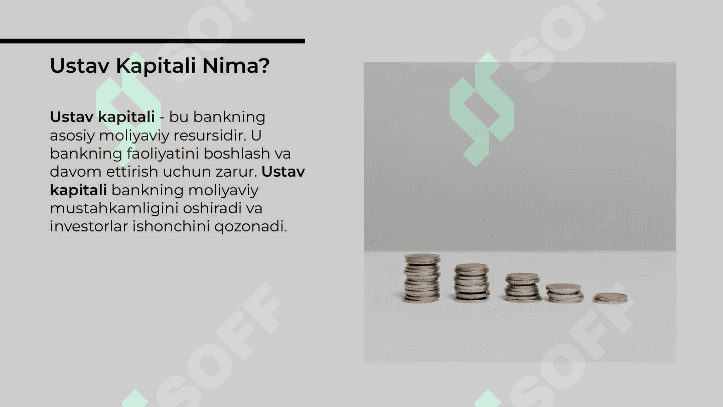 Bankning muasisslari va bank ustav kapitali 4
