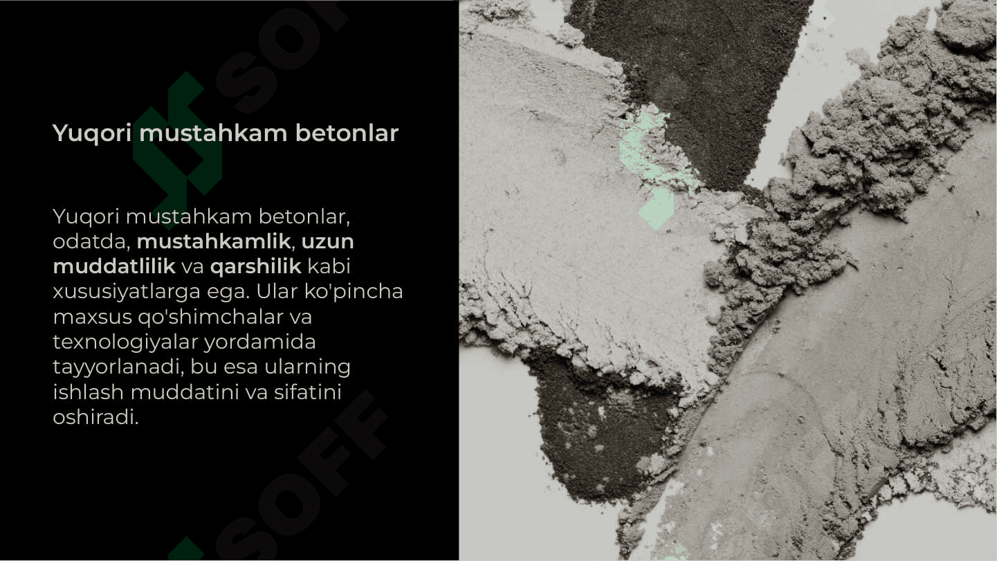 Yuqori mustahkam betonlar tayyorlash usullari va innovatsion texnologiyalar 4