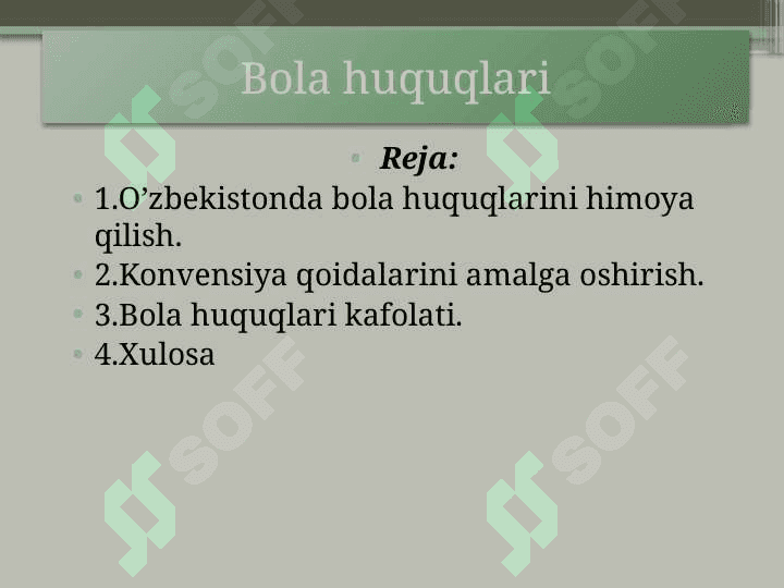 Bola huquqlari 2