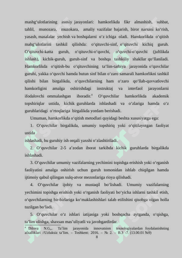 O'qitishda pedagogik hamkorlik 8