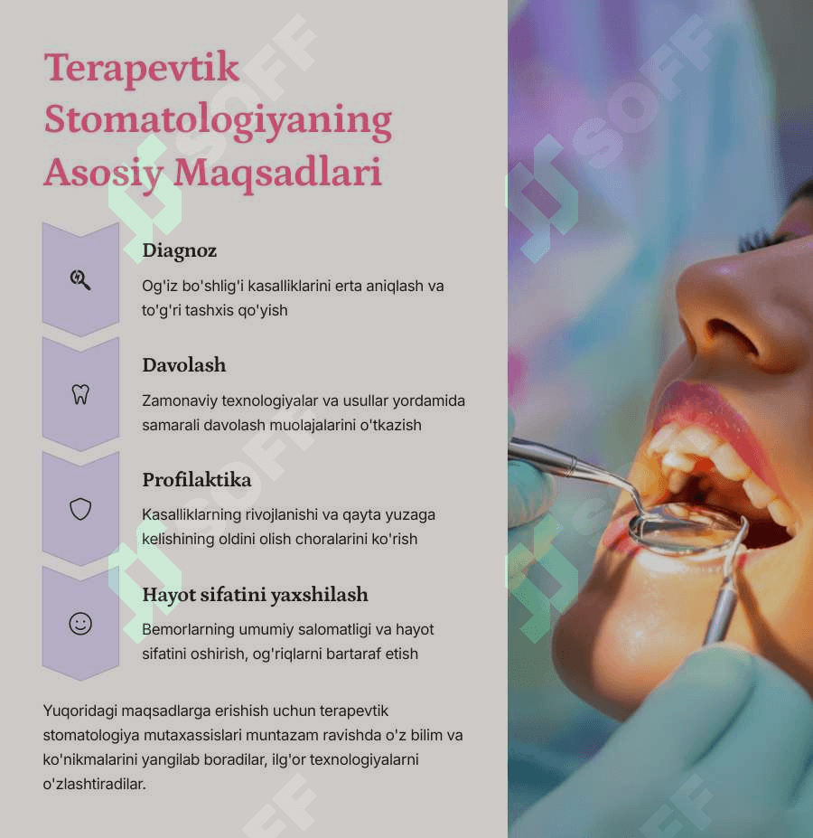Terapevtik stomatologiyaning vazifalari, uning tibbiy ta'limdagi o‘rni. 2