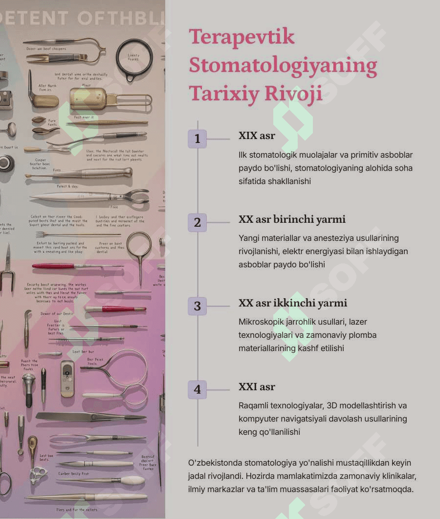 Terapevtik stomatologiyaning vazifalari, uning tibbiy ta'limdagi o‘rni. 3