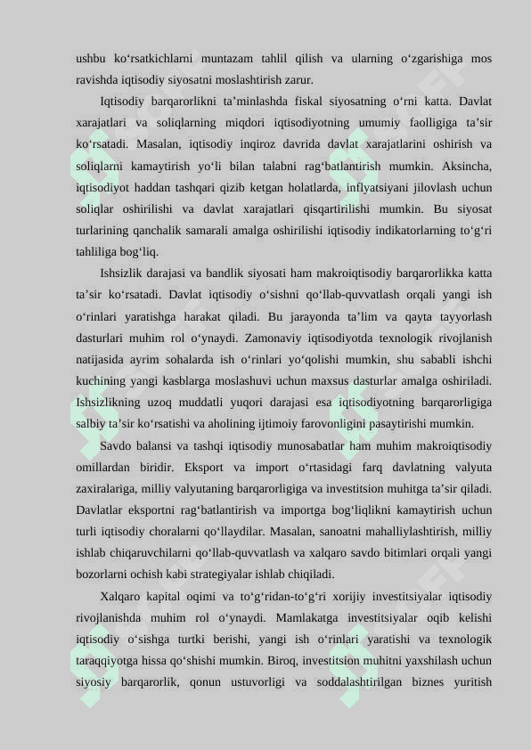 Makroiqtisodiy indekatorlarni ishlab chiqarish 5