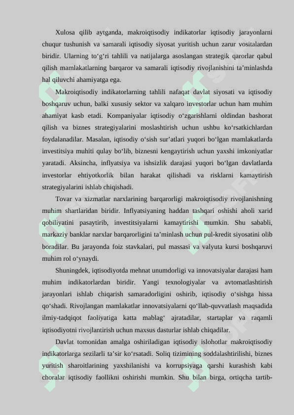 Makroiqtisodiy indekatorlarni ishlab chiqarish 8