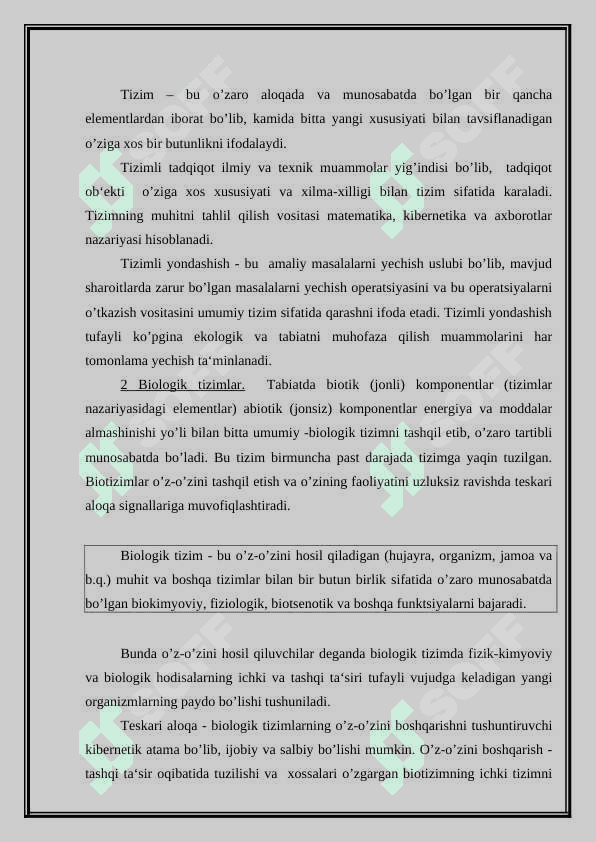 Ekologik tizimlar 3