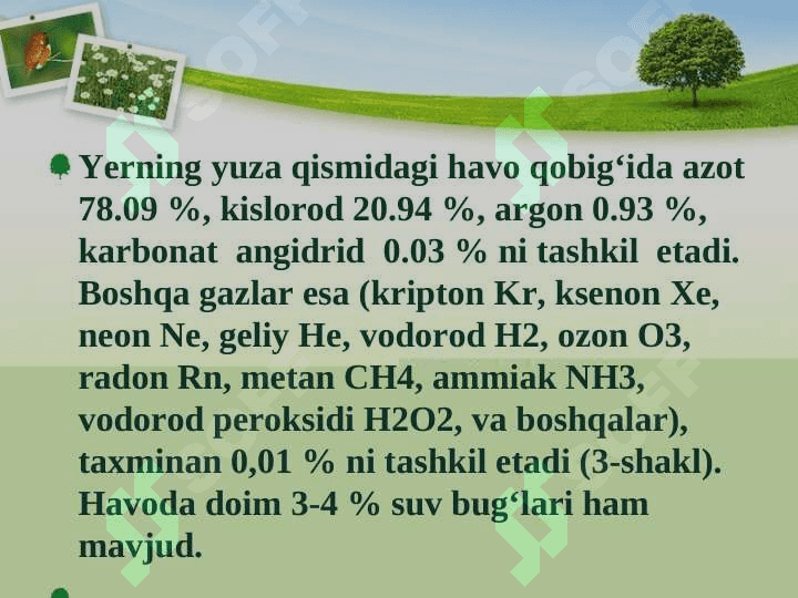 ATMOSFERANING	TARKIBI, TUZILISHI VA		AHAMIYATI, HAVO QOBIG’INING	IFLOSLANISH MANBALARI 4