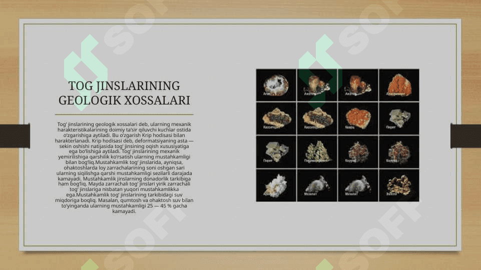 TOG’ JINSLARINING FIZIK-MEXANIK  XUSUSIYATLARI 3