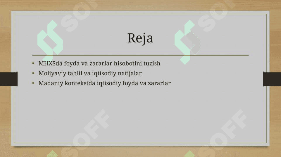 MHXSda “Foyda va zararlar to‘g‘risidagi hisobot”ni tuzish 2