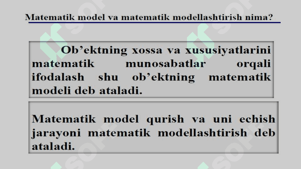 MODELLARNING TUZULISH USULLARI 5