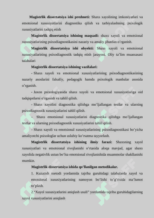 SHAXS XAYOLI VA EMOTSIONAL XUSUSIYATLARINING PSIXODIAGNOSTIK TADQIQI 4
