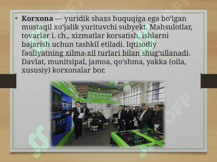 Korxona tovar va baho siyosatining tahlili 4