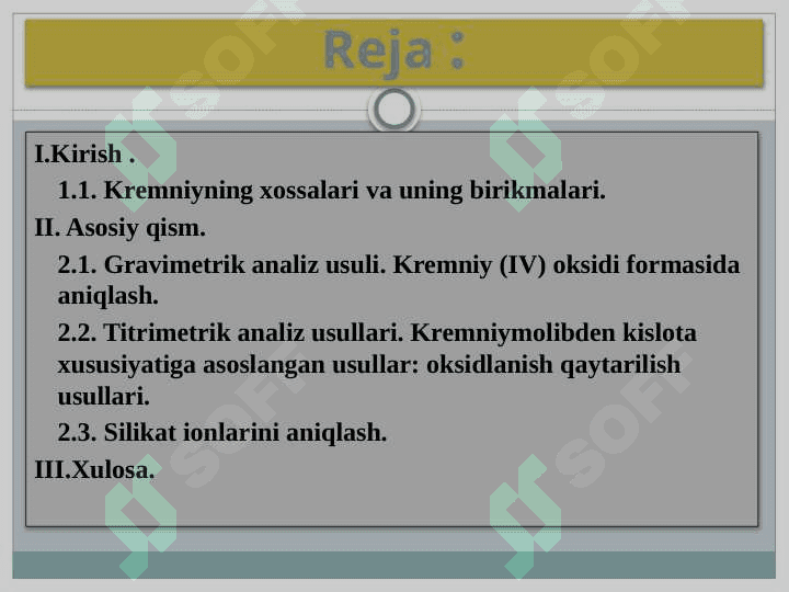 Kremni kiristalining o’stirish usullari 2