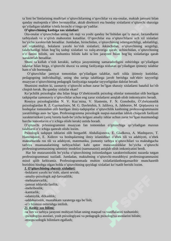 O’QITUVCHI PSIXOLOGIYASI 4