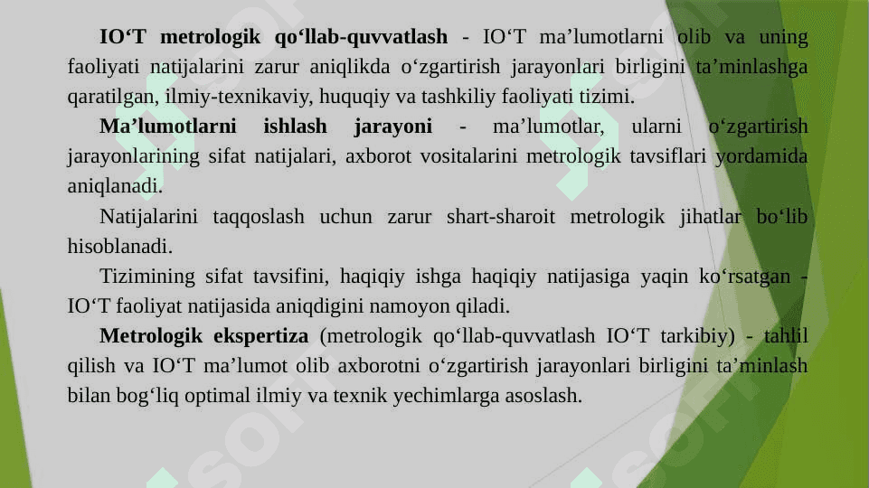 Intellektual o‘lchash vositalarining metrologik tavsiflari va ularga talablar 3
