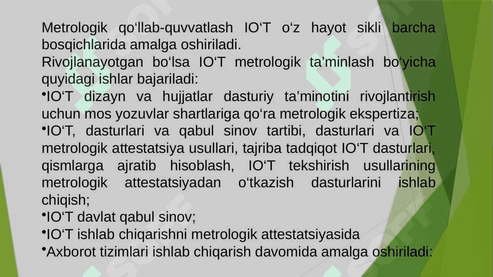 Intellektual o‘lchash vositalarining metrologik tavsiflari va ularga talablar 4