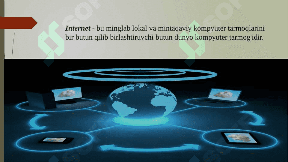 INTERNET TARMOG’IDA MALUMOTLAR BAZASI VA ULARNING  MODELLARI 3