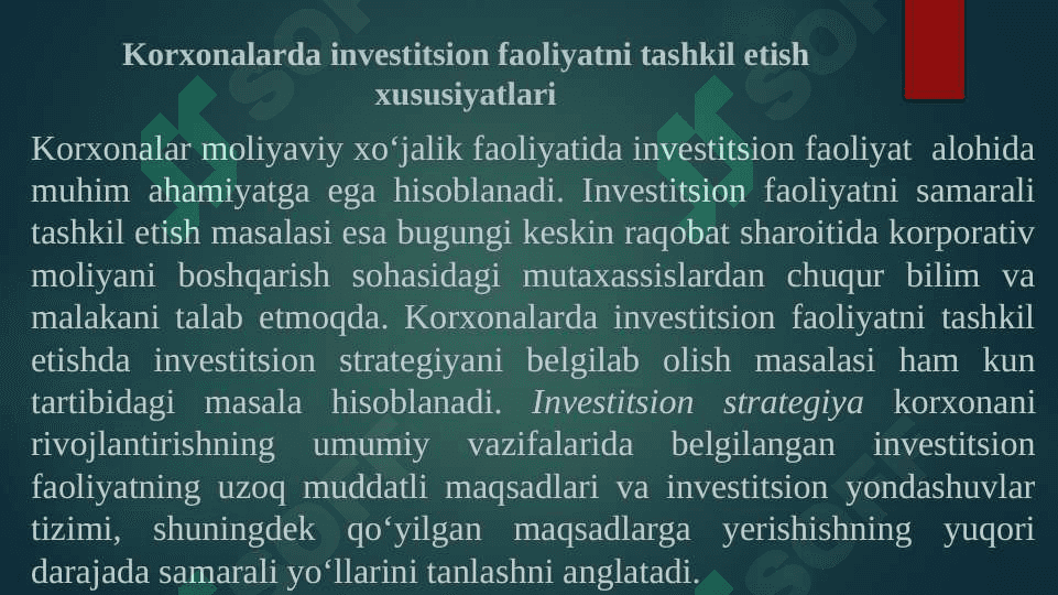 INVESTITSION QARORLARNI QABUL QILISH ASOSLARI 3