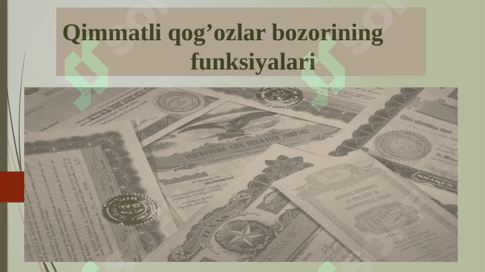 investitsiyalar va qimmatli qog'ozlar 5