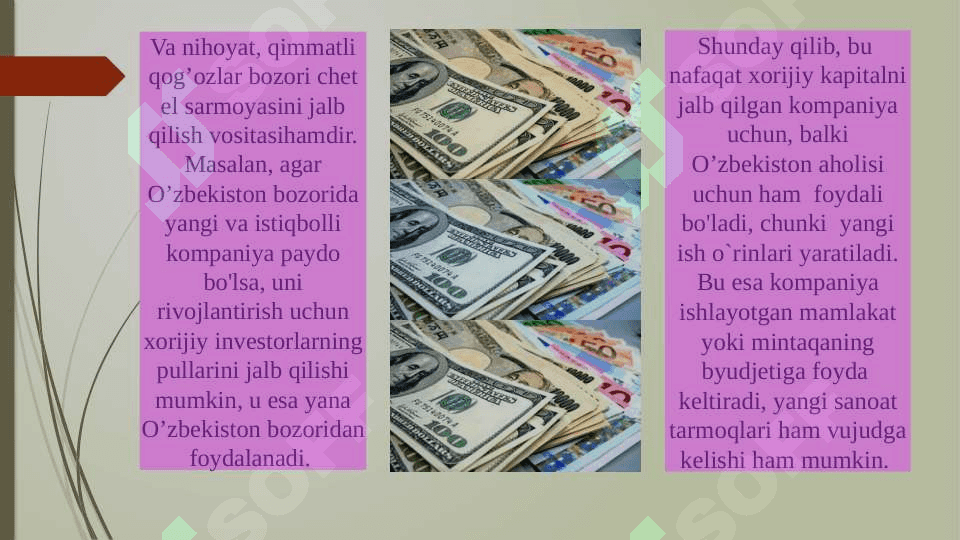investitsiyalar va qimmatli qog'ozlar 8