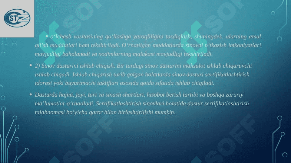 Muvofiqlikni tasdiqlash va baholash uchun mahsulotni sinash 4