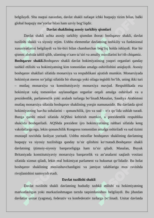 Davlat shakllari tushunchasi 25 4