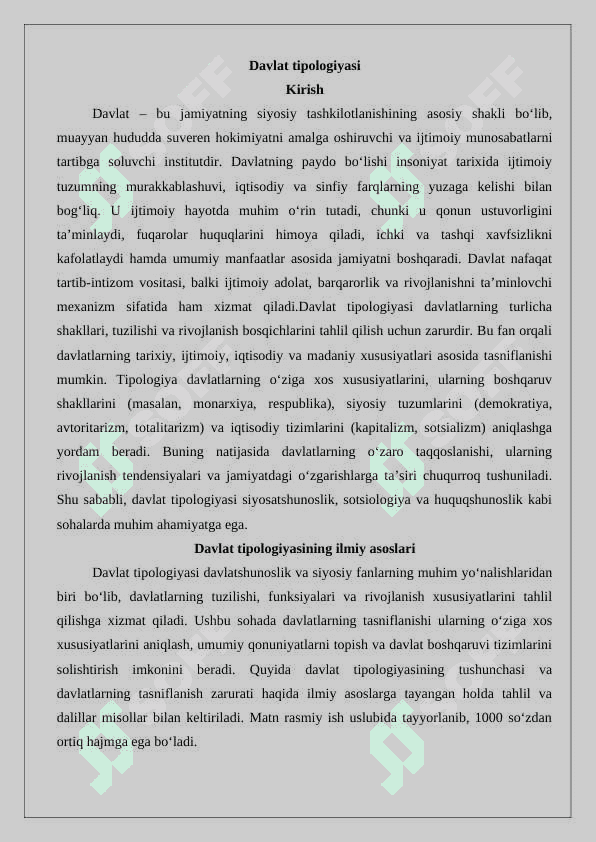 Davlat tipologiyasi 25 2