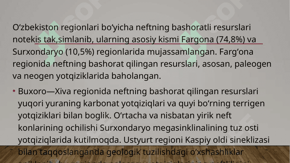 Neft va gaz konlari Va uyumlari 8